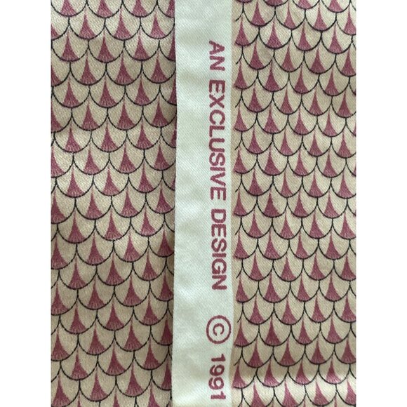 Vintage Fabric Wamsutta Burnt Orange White Lines Anna Rubens Pink Cream Fish Sca - Picture 6 of 13